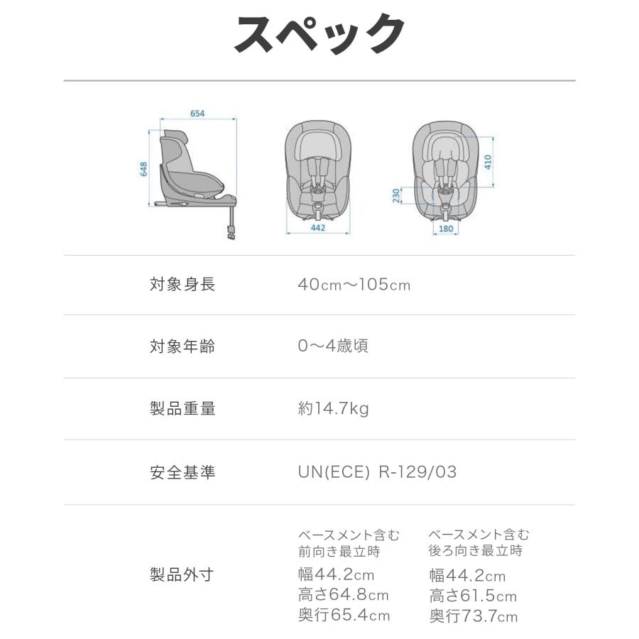 MAXI-COSI（マキシコシ） マイカ プロ エコ アイサイズ 360度 回転式