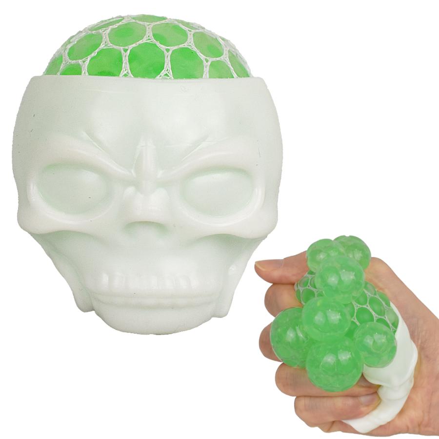 ドクロスクイーズ 1個 玩具 おもちゃ スクイーズ やわらかい にぎる