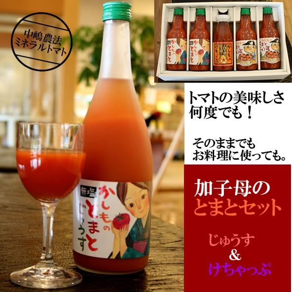 加子母のトマトセット ジュース＆ケチャップ【合計５本入り】送料無料 【贈答ギフト箱入り】  【新鮮野菜生活のサラダコスモ】 | ブランド登録なし | 01
