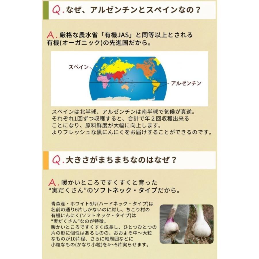 黒にんにく 訳あり 熟成 にんにく 送料無料 有機 バラ 500g オーガニック ちこり村 自然食品 あすつく｜chicory｜19