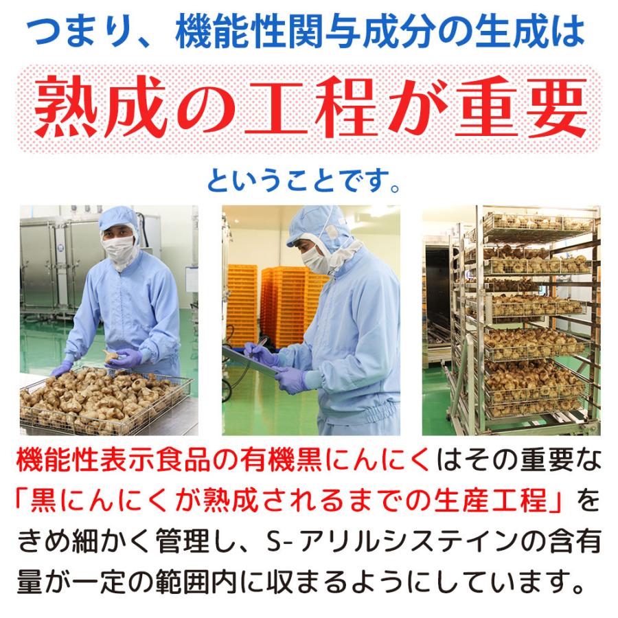 機能性表示食品 2袋 商品 黒にんにく オーガニック 有機 日常生活で生じる一過性の身体的疲労を軽減 約1ヶ月分 メール便 | ちこり村 | 04