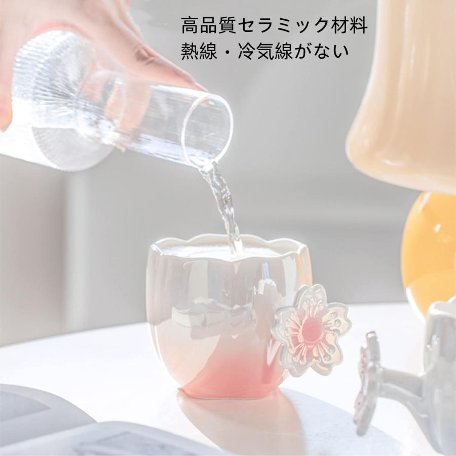 マグカップノベルティコーヒー マグ 桜の花 セラミックカップマグカップ ピンクレディースマグカップ プレゼント 結婚お祝い 飲み物 お茶 ジュース 牛乳 彼女 女｜chidorisyojistore｜08