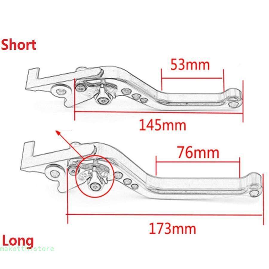 ロングタイプ オートバイのための調節可能なブレーキクラッチレバー CBR650F/CB650F CRF1000L Africa Twin NC750X (ロングタイプ ゴールド )｜chidorisyojistore｜02