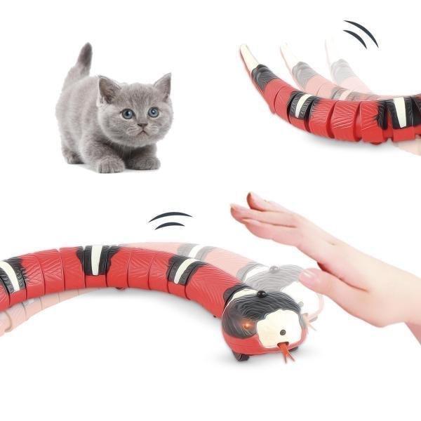 猫のおもちゃ ヘビ USB充電 インタラクティブ いたずら 猫 犬 おもちゃ 3Dコブラ 電動 動く 移動 センサー｜chidorisyojistore｜08