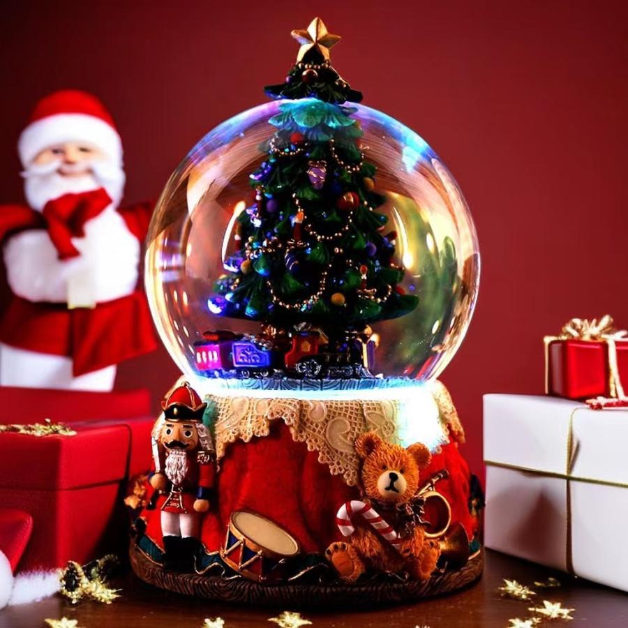 【クリスマス】【LEDで光ります】【スノードーム】【X’masサンタクロース＆スノーマン オルゴール32曲入り】クリスマスキャロルオルゴール｜chidorisyojistore｜02