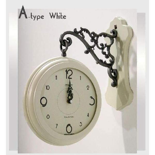 おしゃれな壁掛け時計 №.3 両面時計ウォールクロック アンティーク時計 壁掛け時計 両面時計 おしゃれ 掛け時計 両面 時計 壁掛け