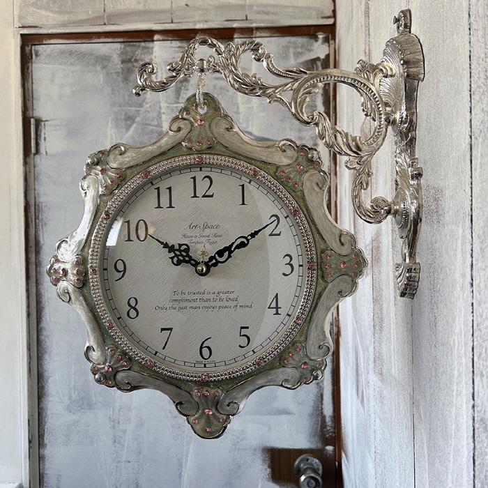 グロリア 鋳物 両面時計 おしゃれ インテリア 両面時計 プレゼント グロリア 鋳物 両面時計 おしゃれ インテリア 両面時計 プレゼント