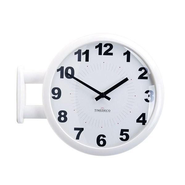 両面電波時計 両面時計 Morden Double Clock A6(WH) おしゃれな 両面電波時計 両面時計 Morden Double Clock A6(WH) おしゃれな