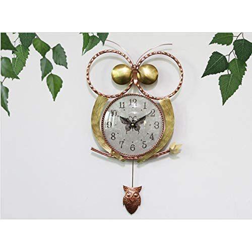 純銅製掛け時計フクロウ ブロンズ HBC-311電波時計