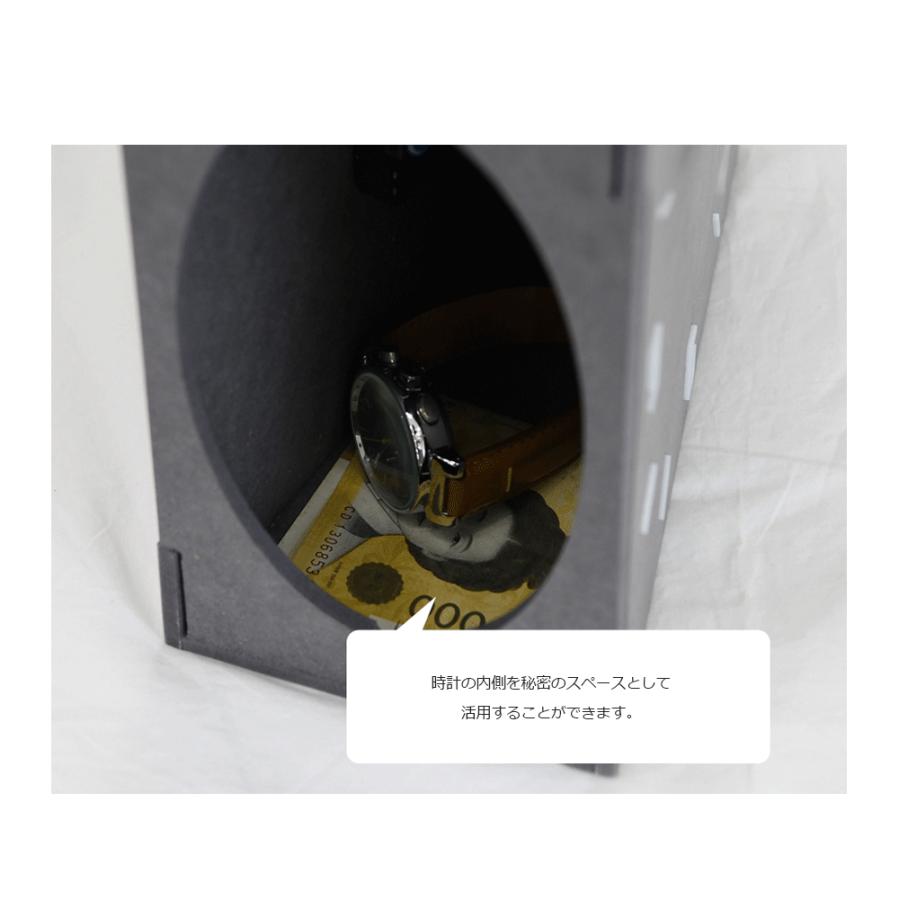 両面時計　立方体時計 グレー 30cm 両面時計 グレーウッド 両面壁掛 け時計 おしゃれ インテリア