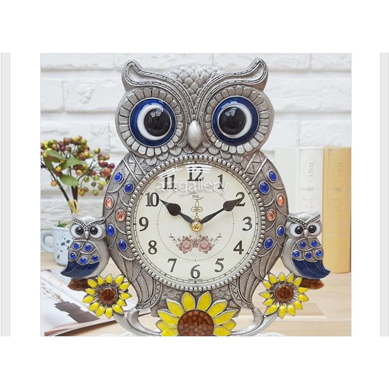 置き時計 sunflowerフクロウ 置き時計s おしゃれ 北欧 目覚まし