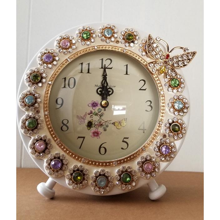 置き時計 チョウチョウ宝石置き時計w 置時計 おしゃれ 北欧 卓上 アンティーク Gfs 033 Chiekoubou2 通販 Yahoo ショッピング