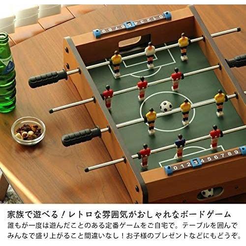 ボードゲーム テーブルサッカーゲーム 木製 コンパクト レトロ おもちゃ キャンプ 大人 子供 2人 20210607151237