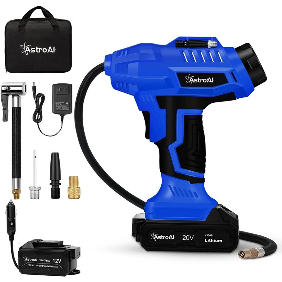 新素材新作 Astroai バイク トラック 自転車 自動車 ボール 充電式空気入れ 共通バッテリー付き 電動空気入れ コードレスv 電動エアコンプレッサー その他エアーツール Kgplast Com