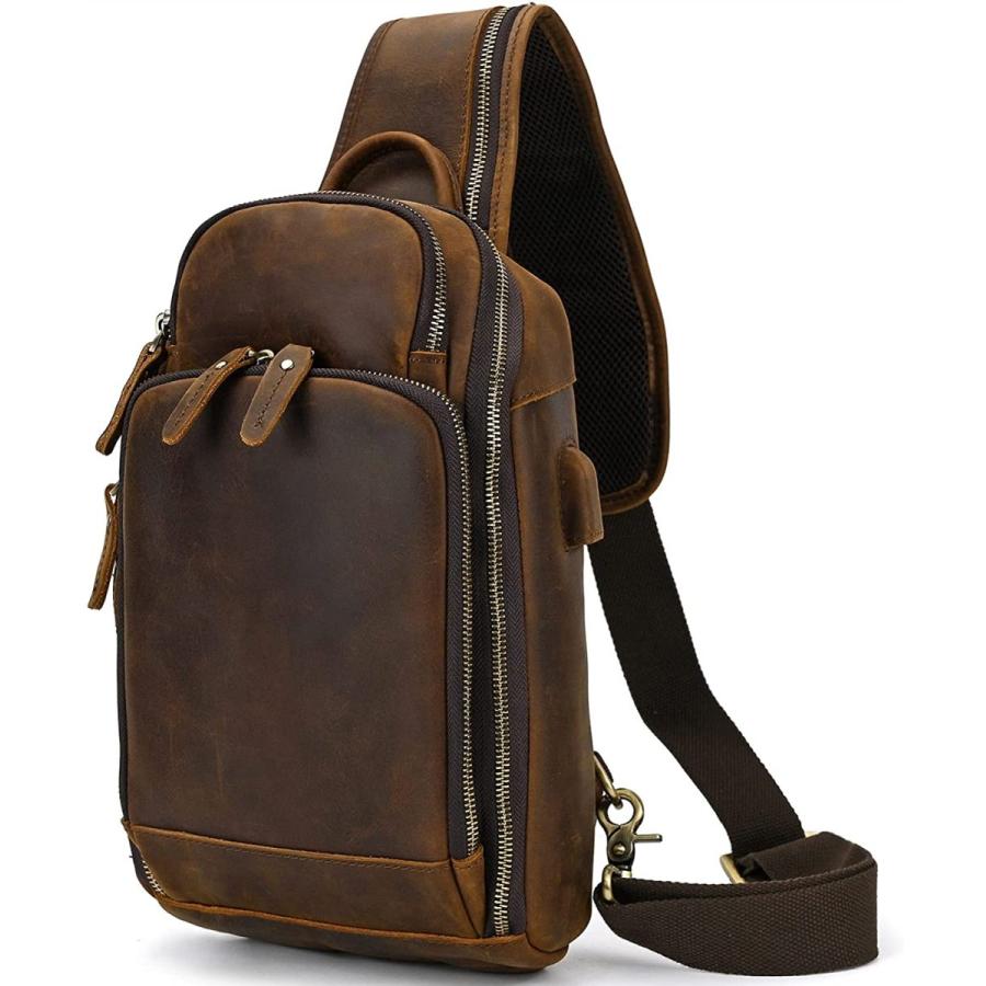 本革 ボディバッグ 自転車 メンズ 大容量 ワンショルダーバッグ 9 7インチ Ipad対応 大容量 お出かけ 自転車 お出かけ カジュアル シフォンストア 鞄 ショルダーバッグ ランキングや新製品