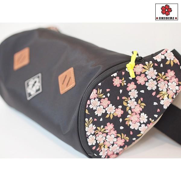 CHIGIRI ちぎり 桜金襴横型ウエストバック CC53-110S 和柄 桜 金襴