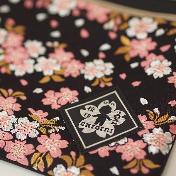 CHIGIRI ちぎり桜金襴 ナイロンサコッシュ CC53-651S 和柄 桜 金襴