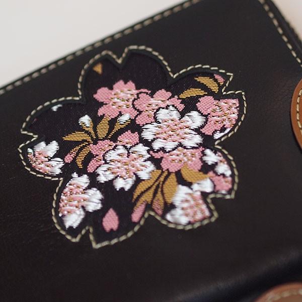 CHIGIRI チギリ レザーウォレット 桜金襴 CHS34-178 和柄 : CHIGIRI