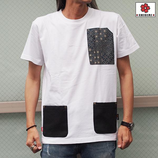 CHIGIRI チギリ　刺子ポケットTシャツ　ボックス付き　CHS46-552　桜　和柄　日本製　コーデュラ　送料無料｜chigiri-ngf｜04