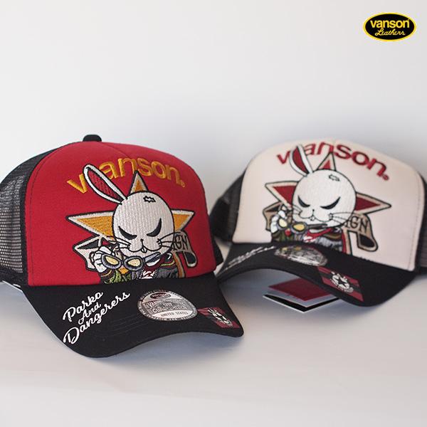 VANSON（バンソン） T.F.O.A 武装戦線コラボ メッシュキャップ 片耳