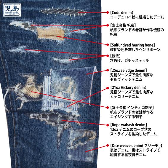 児島ジーンズ 児島ジーンズ ダウトデニムパンツ MK-102D 倉敷 日本製 