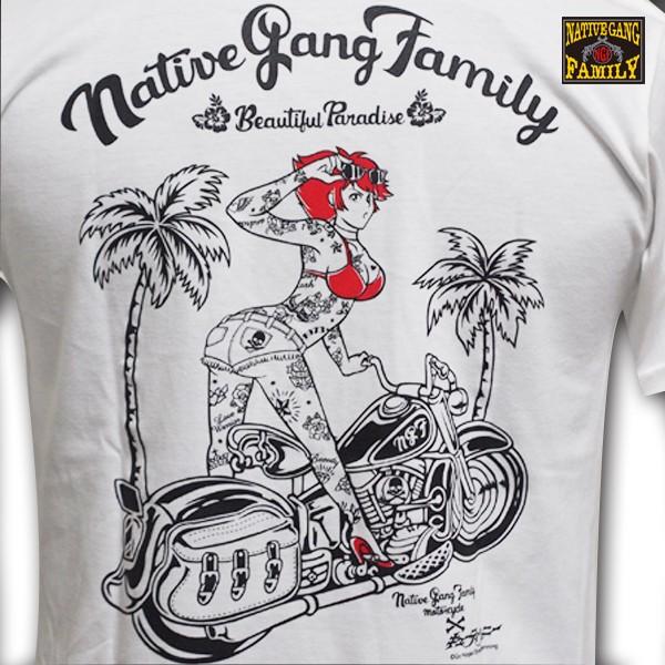 NATIVE GANG FAMILY  20%OFF SALE!! ネイティブギャングファミリー　NGF×キューティーハニー　水着バイクTシャツ　NGF29-683　永井豪　バイカー｜chigiri-ngf｜09