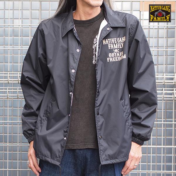NATIVE GANG FAMILY スカルイーグルナイロンコーチジャケット NATIVE GANG FAMILY スカルイーグルナイロンコーチジャケット