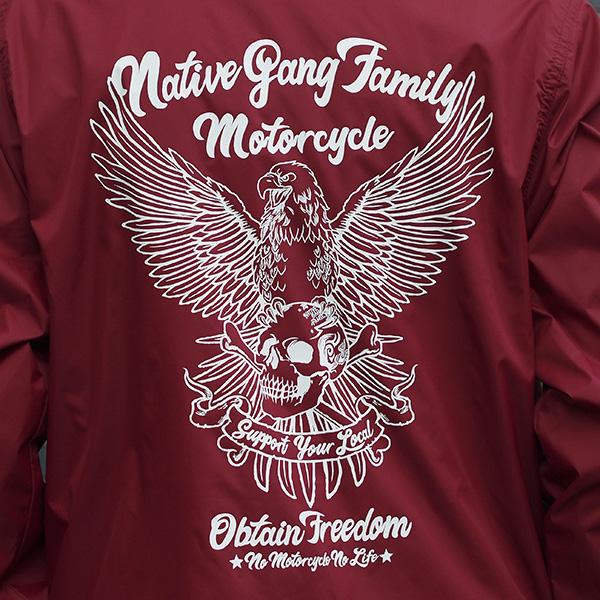 NATIVE GANG FAMILY スカルイーグルナイロンコーチジャケット NATIVE GANG FAMILY スカルイーグルナイロンコーチジャケット