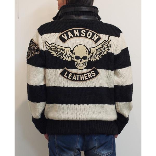 VANSON（バンソン） 【VANSON】VANSON 裏ファーニット ボーダー