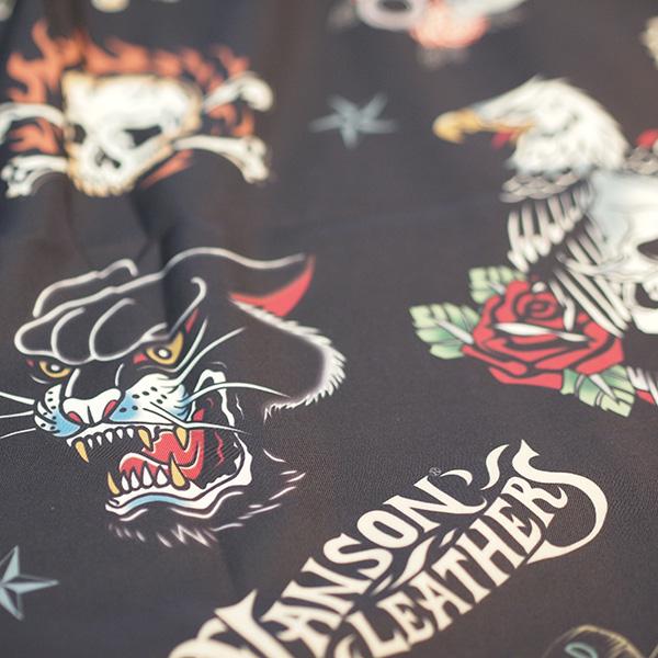 VANSON（バンソン） 半袖総柄シャツ NVSS-2304 アメカジ バイカー