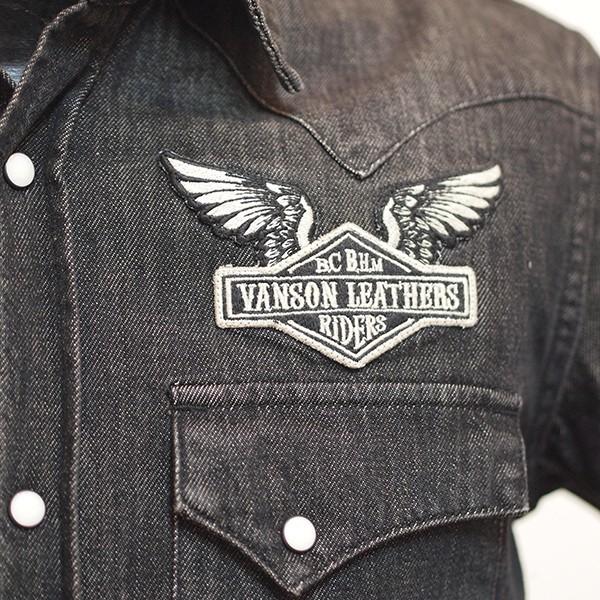 VANSON（バンソン） 20％OFF SALE!! デニム半袖シャツ スカルボーン 和