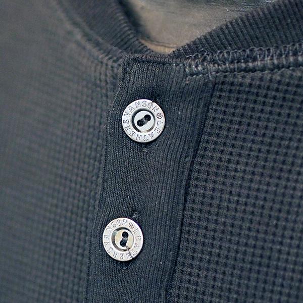VANSON（バンソン） 半袖Tシャツ サーマルヘンリーネックTシャツ