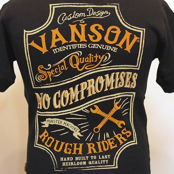 VANSON Tシャツ VANSON（バンソン） 半袖Tシャツ サーマルヘンリーネックTシャツ