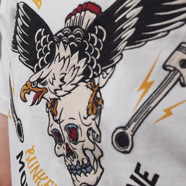 VANSON バンソン 天竺半袖Tシャツ スカルイーグル NVST-2214 アメカジ 