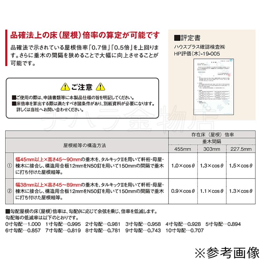 垂木留め用ビス タルキック2 TK5-150II 1箱（100本入） ひねり金物 
