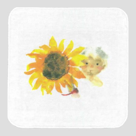 タオルハンカチ『ひまわりとあかちゃん』 : Chihiro Art Shop - 通販