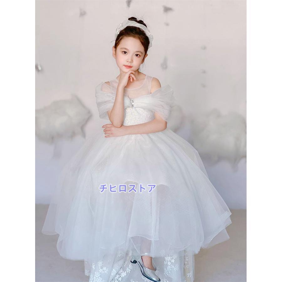 キッズ ドレス ピアノ発表会 女の子 ワンピース 半袖 フラワーガール ベールガール リングガール 中学生 子供 パーティードレス ロング丈 ロングドレス |  | 08