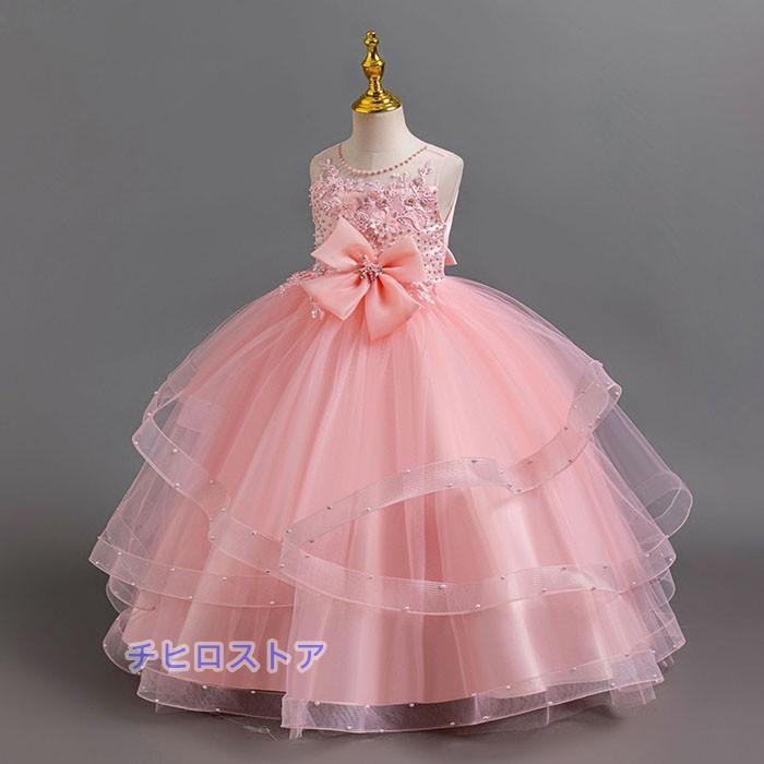 ワンピース 花付き 女の子 キッズドレス ロング丈 ピアノ発表会 ドレス 中学生 ガール 子供ドレス ノースリーブ リボン 演奏会 フラワーガール ベールガール |  | 12