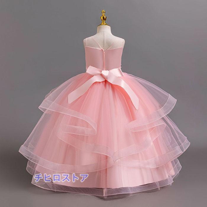 ワンピース 花付き 女の子 キッズドレス ロング丈 ピアノ発表会 ドレス 中学生 ガール 子供ドレス ノースリーブ リボン 演奏会 フラワーガール ベールガール |  | 13