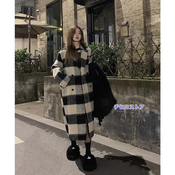 チェスターコート チェック柄 レディース ロングコート : チヒロストア