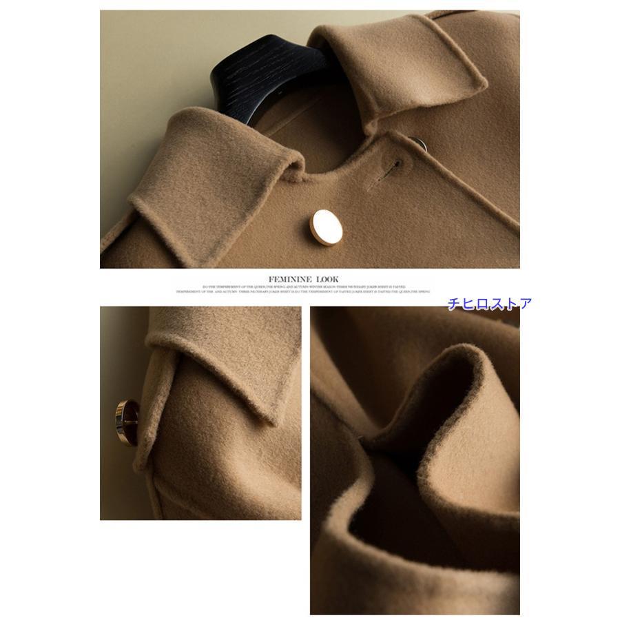 ケープ コート マントコート ミディアム丈 ポンチョ アウター キャメル