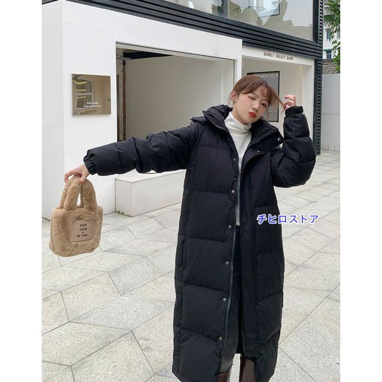 ダウンコート 超ロング ダウンジャケット Aライン フード有り 撥水