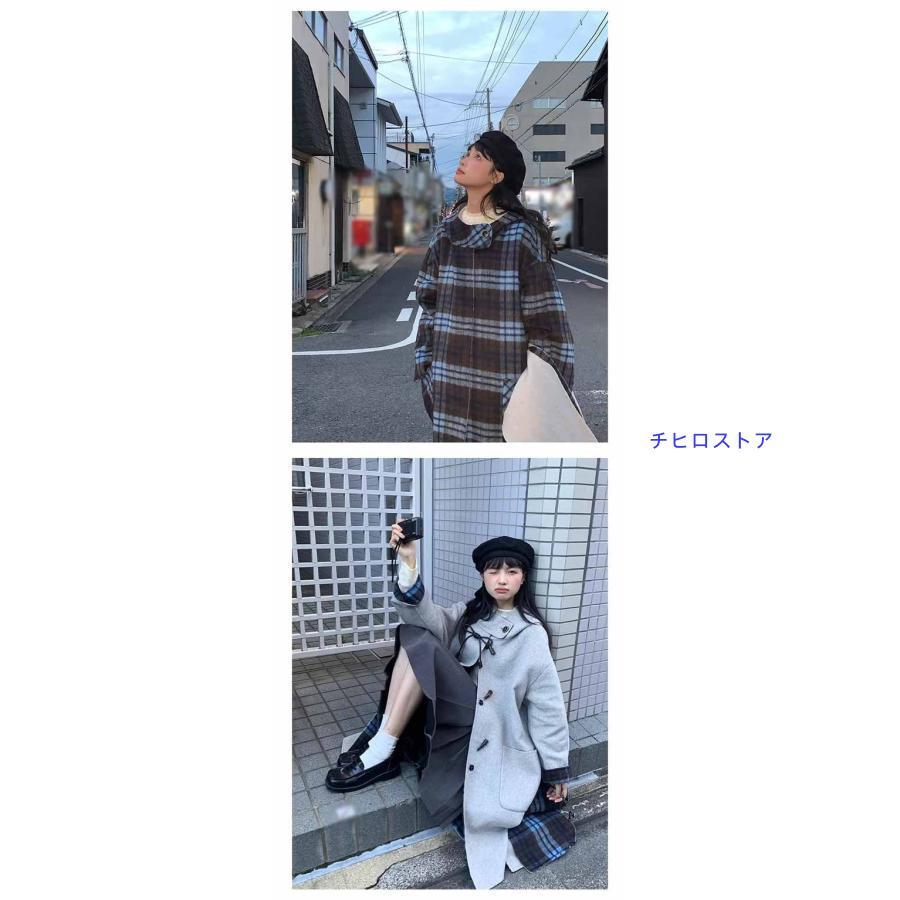 ダッフルコート 2WAY マフラー付き ウール混 冬服 レディース リボン