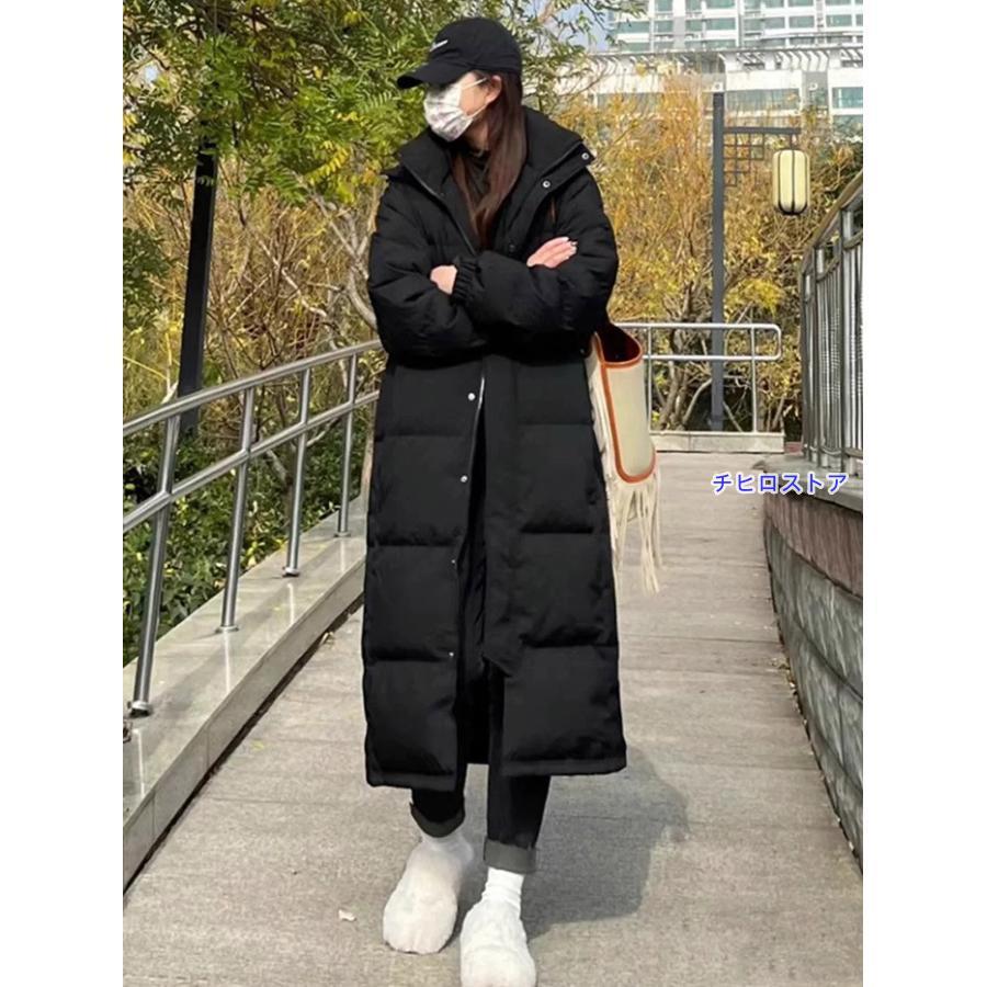 ダウンコート フード付き ベンチコート レディース ダウン ロング
