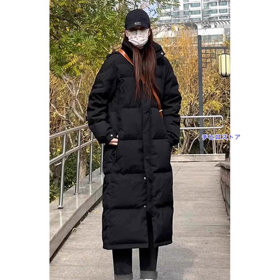 ダウンコート フード付き ベンチコート レディース ダウン ロング