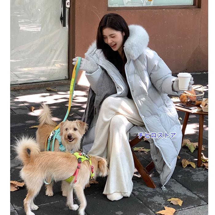 ダウンコート フード付き ベンチコート レディース ダウン ロング