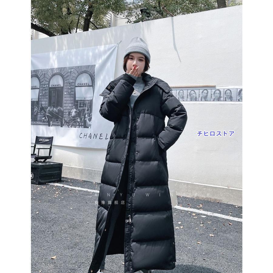ダウンコート レディース 超ロング 秋冬 ベンチコート ダウン