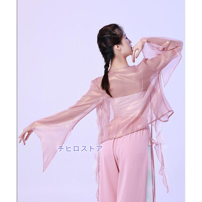 ピンク ダンスドレス Vネック 長袖 ピンク ダンスドレス Vネック 長袖 高から