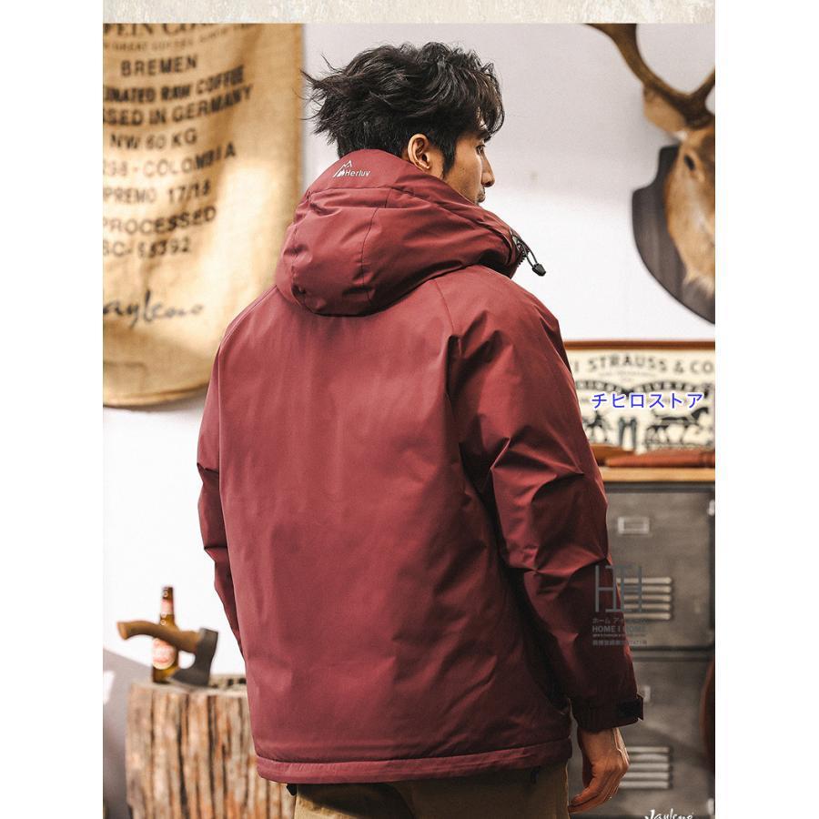 ダウンジャケット メンズ 大きいサイズ フード付き おしゃれ ダウン90