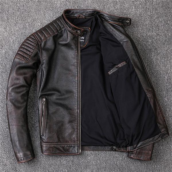 ライダースジャケット メンズ シングル 革ジャン 本革 レザー ライダースジャケット メンズ シングル 革ジャン 本革 レザー